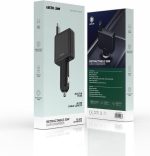 شارژر خودرو گرین لاین با کابل Type-C جمع‌شونده