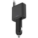 شارژر فندکی گرین لاین دارای کابل تایپ سی جمع‌شونده 30 وات