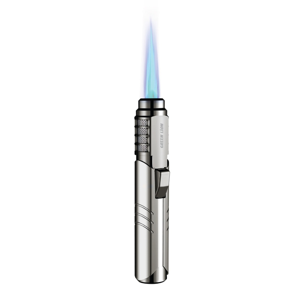 فندک ضد باد شعله جت گرین Green Jet Flame Windproof Lighter فندک ضدباد Green Jet Flame با شعله قابل تنظیم ۰-۱۶ سانتیمتر
