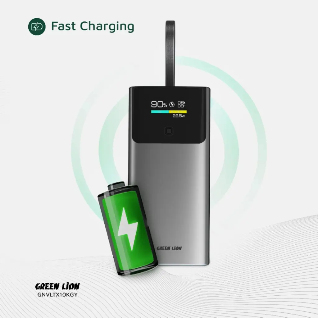پاوربانک 10000 میلی آمپر گرین لاین Voltix Power Bank PD20W3 خرید پاوربانک گرین لاین Voltix Power Bank سبک