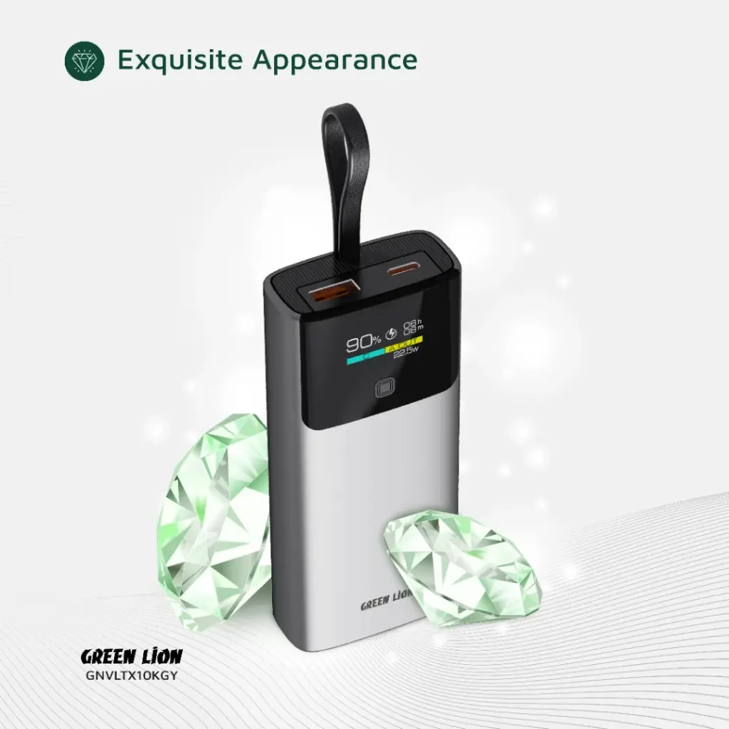 پاوربانک 10000 میلی آمپر گرین لاین Voltix Power Bank PD20W4 پاوربانک گرین لاین 10000 میلیآمپر USB-C و USB-A