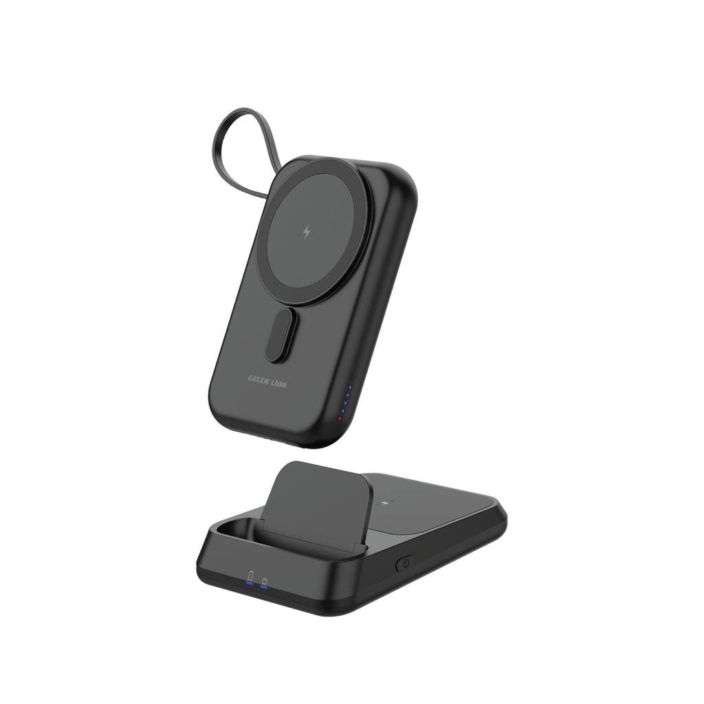 پاوربانک 3در1 گرین لاین Magsafe 10000mAh Power Bank پاوربانک گرین لاین مدل Travel ظرفیت 10000 میلیآمپر