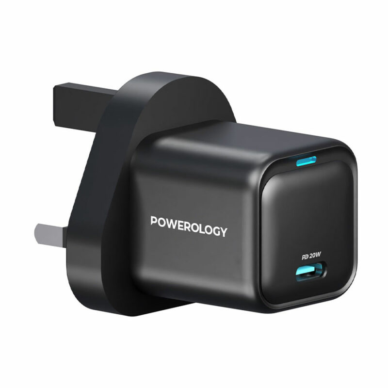 شارژر GAN 20W تک پورت تایپ سی پاورولوجی Powerology PWC015 شارژر GAN 20W تک پورت تایپ سی پاورولوجی Powerology PWC015