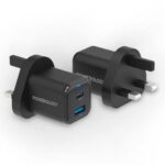 شارژر GAN 35W دو پورت USB و Type-C پاورولوجی Powerology PWCUQC016